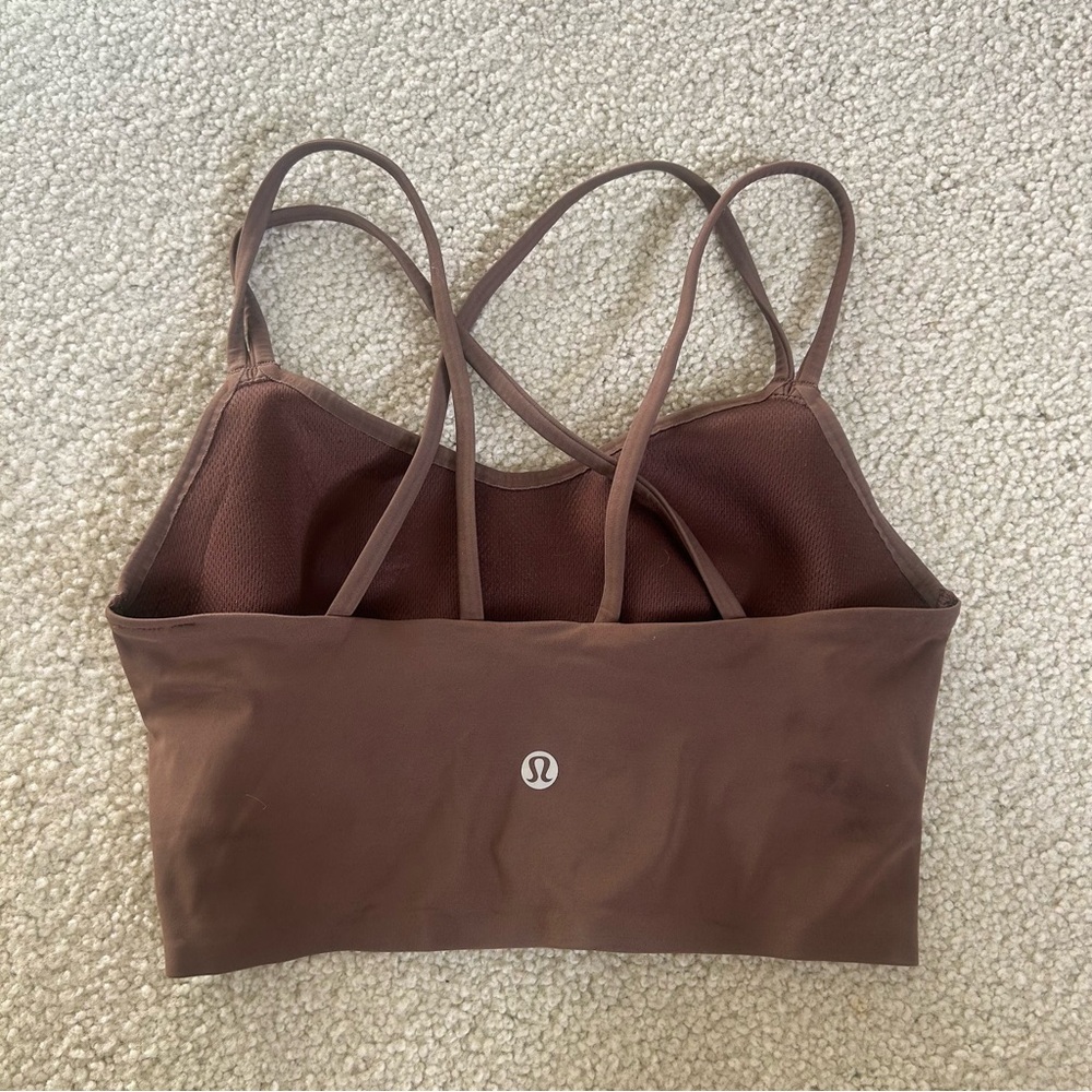 lululemon Like a Cloud Longline Brown Sports Bra size 4